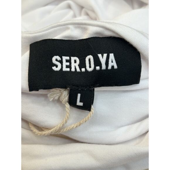 SER.O.YA Lana Mini Dress Size L With Long Sleeved Shurg Jacket Two Piece Set NWT - Picture 5 of 7